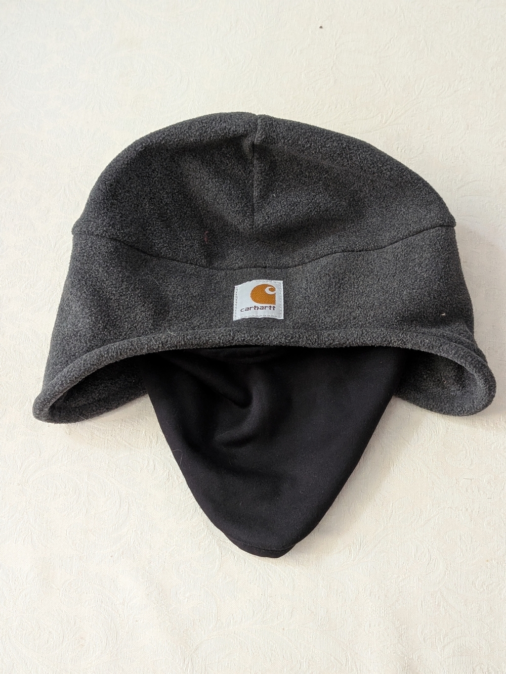 Carhartt Gray Fleece Balaclava Face Mask, Breathable Stretch, One Size